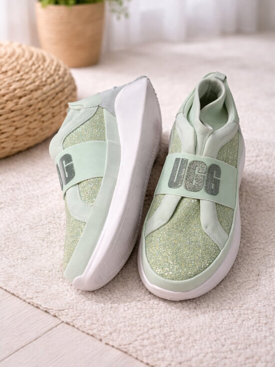 UGG Shoes - UGG Neutra Sneaker Mint Green Glitter Slip-On Platform Shoes 9.5